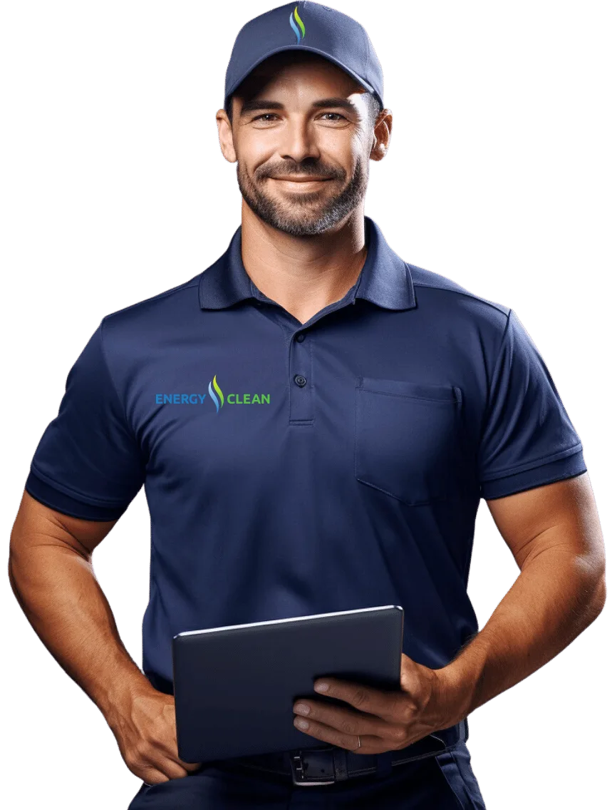 Energy Clean comfort advisor with a tablet